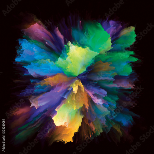 Paradigm of Colorful Paint Splash Explosion