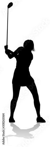A female golfer sports pers...