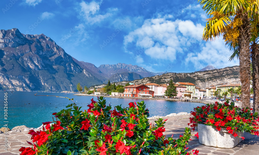 Torbole, Lago di Garda, Italy - obrazy, fototapety, plakaty 