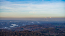 The Industrial Belt Between Cologne And Bonn Along The River Rhine, Seen From The Oelberg.