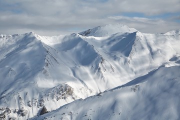 Wall Mural - Winter landscape in high mountains