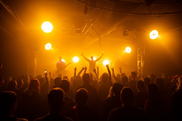 Stage and people  on concert