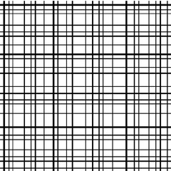 Wall Mural - cross line seamless pattern. black grid lines, white background. abstract stripes, geometric modern 