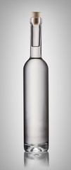 Wall Mural - Bottle of vodka or gin isolated on white background, clipping path included.