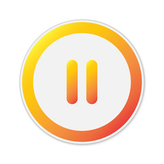 Wall Mural - vector pause button isolated.