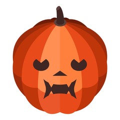 Sticker - Squash pumpkin icon. Isometric of squash pumpkin vector icon for web design isolated on white background
