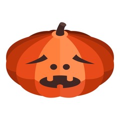 Wall Mural - October pumpkin icon. Isometric of october pumpkin vector icon for web design isolated on white background