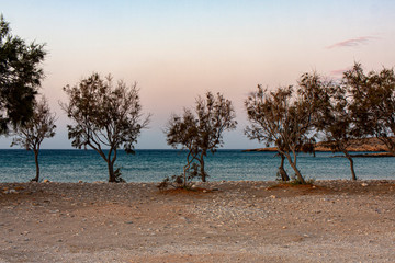 Beautiful nature in Paros island in Greece