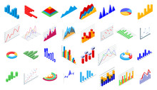 Regression Icons Set. Isometric Set Of Regression Vector Icons For Web Design Isolated On White Background