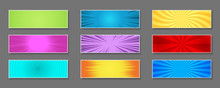 Comic Colorful Horizontal Banners Composition