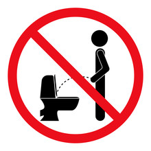 Pee Sitting Down No Peeing Standing Warning