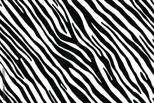 Obraz zebra   pelna-bezszwowa-zebry-i-tygrysa-ilustracja-wzor-skory-zwierzecej-paski-czarno-bialy-wektor
