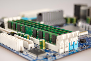 computer ram, system, main memory, random access memory, onboard, computer detail, close-up, high re