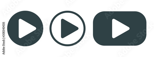 Fotomural Player Button set icon sign – vector