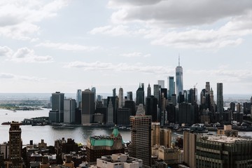 Canvas Print - High angle shot of the buildings in New York City, NY, United States