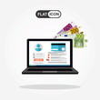 © mitay20 - Internet banking. Flat vector illustration