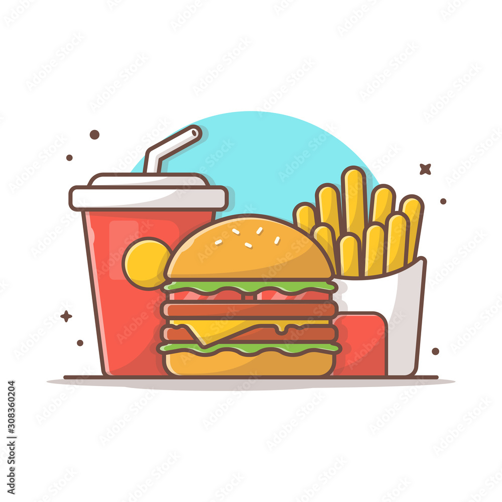Burger Fries and Soda Kids Socks Burger Fries and Soda Kids Socks