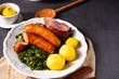 oldenburg kale with pinkel sausage and kassler