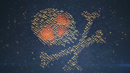 Wall Mural - skull and crossbones made from numbers