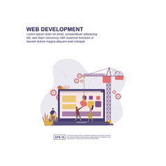 Web development concept vector illustration flat design for presentation, social media promotion, banner, and more