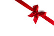 © yellowj - Red ribbon bow isolated on white