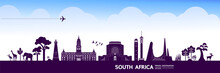 South Africa Travel Destination Grand Vector Illustration.