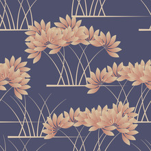 Retro Floral Wallpaper Seamless Tile
