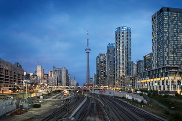 Fototapete - Toronto skyline by night