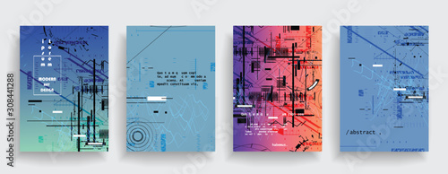 Cuadros en Lienzo Creative cover design. Set of horizontal a4 covers
