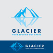Glacier Logo, Ice Mountain Logo