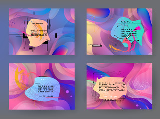 Template brochures, flyers, business presentations. Modern flat line style, layout in A4 size. Trendy abstract background. Geometric science or technology pattern. Graphic design