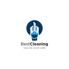 Sticker - cleaning logo and maid icon vector illustration design template