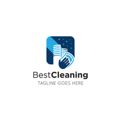 Poster - cleaning logo and maid icon vector illustration design template