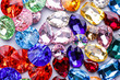 Many different precious stones for jewellery, closeup