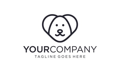 Wall Mural - Pet dog logo design concept