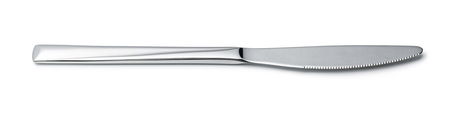stainless steel knife isolated on white background
