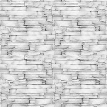 Wall Of The White Limestone - Decorative Pattern - Aligned Masonry - Seamless Background