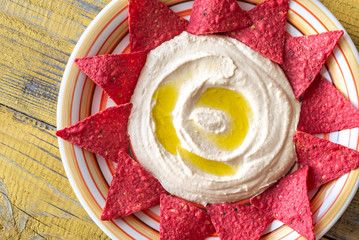 Poster - Hummus with tortilla chips