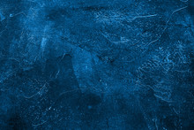 Blue Abstract Stucco Background Texture.
