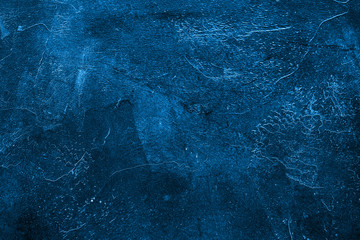 blue abstract stucco background texture.