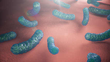 Wall Mural - 3d illustration viruses causing infectious diseases, decreased immunity. concept of viral disease. v
