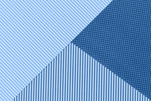 Striped Blue Craft Paper Texture In Color Trendy 2020 Classic Blue. Abstract Blue Colour Background.