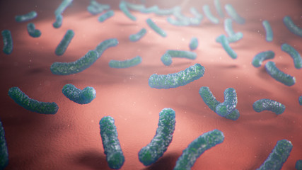 Wall Mural - 3d illustration viruses causing infectious diseases, decreased immunity. concept of viral disease. v