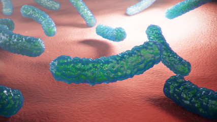 Wall Mural - 3d illustration viruses causing infectious diseases, decreased immunity. concept of viral disease. v