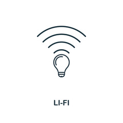 Li-Fi line icon. Thin style element from future technology collection. Outline Li-Fi icon for web design, apps and software