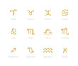 Zodiac signs - set of twelve astrological symbols