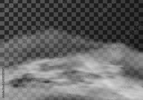 Fotomural Fog or smoke realistic texture vector illustration