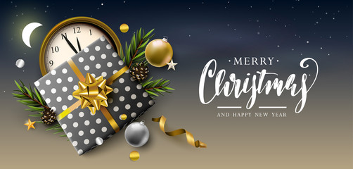 Wall Mural - Luxury Christmas header or banner