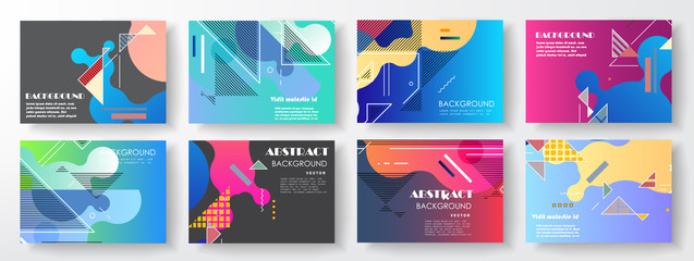 Wall Mural - Template brochures, flyers, business presentations. Modern flat line style, layout in A4 size. 