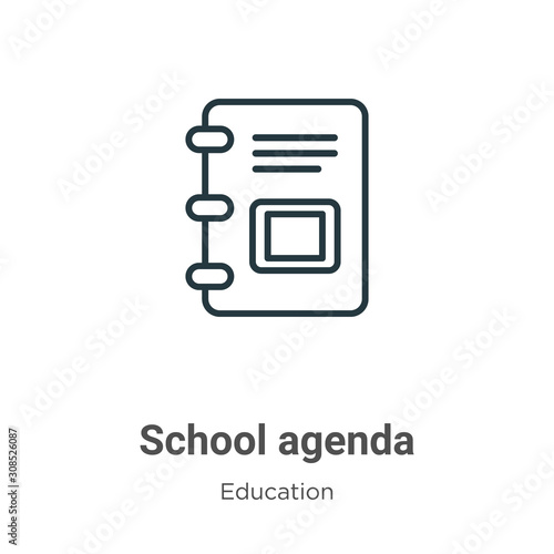 School Agenda Outline Vector Icon Thin Line Black School Agenda Icon Flat Vector Simple Element Illustration From Editable Education Concept Isolated On White Background Stock Vector Adobe Stock School Agenda Outline Vector Icon Thin Line Black School Agenda Icon Flat Vector Simple Element Illustration From Editable Education Concept Isolated On White Background Stock Vector Adobe Stock